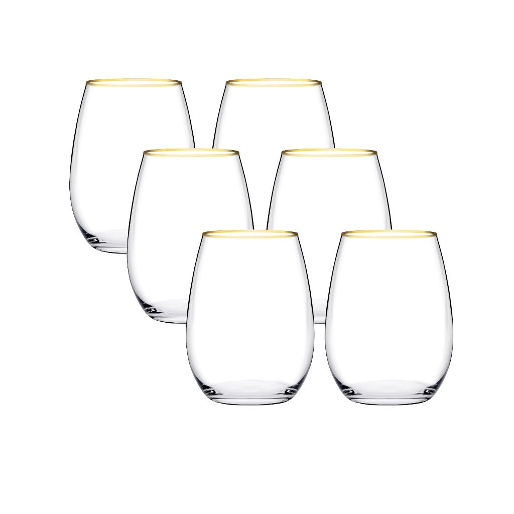 Golden Amber Drikkeglassæt m/Guldkant 6 stk. 350 ml. fra Pasabahce - Løven Home