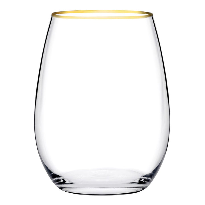 Golden Amber Drikkeglassæt m/Guldkant 6 stk. 350 ml. fra Pasabahce - Løven Home