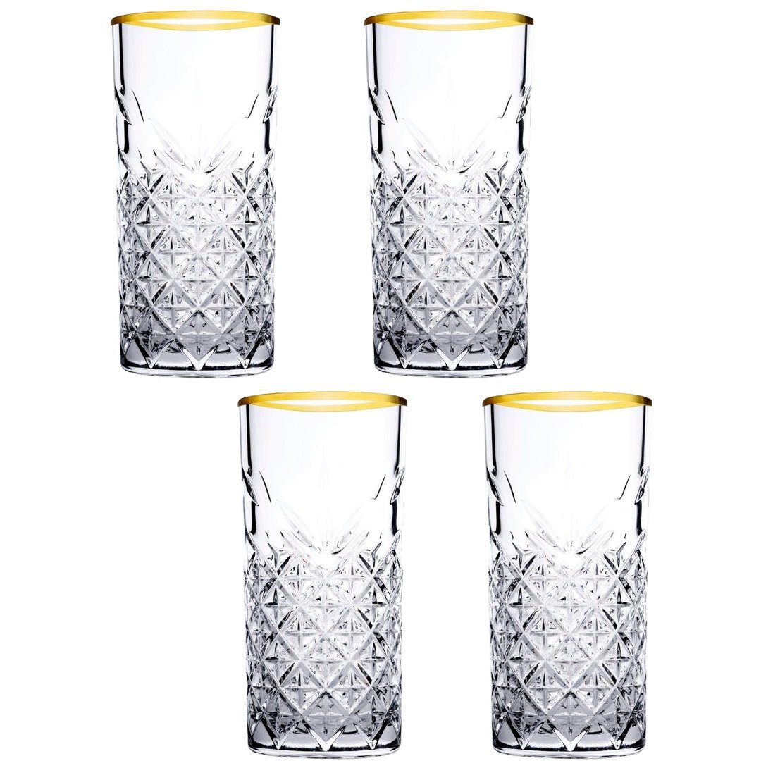 Høje Cocktailglas Sæt 4 stk. - Golden Touch Timeless fra Pasabahce - Løven Home