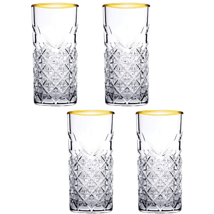 Høje Cocktailglas Sæt 4 stk. - Golden Touch Timeless fra Pasabahce - Løven Home
