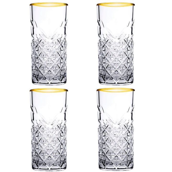 Høje Cocktailglas Sæt 4 stk. - Golden Touch Timeless fra Pasabahce - Løven Home