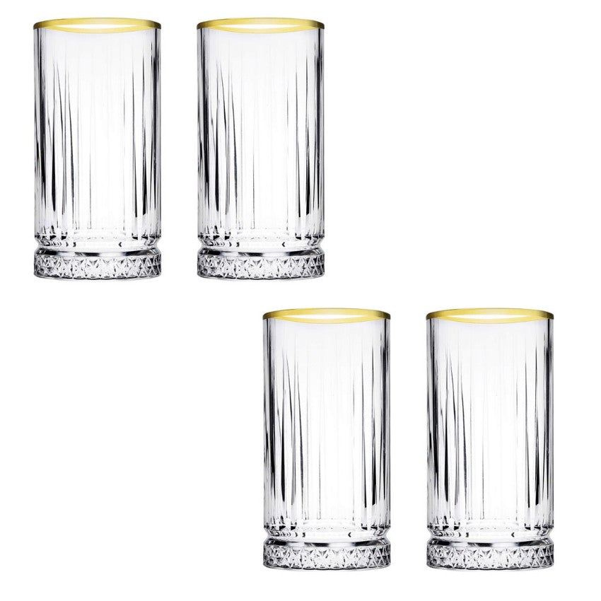 Glas sæt med 4 glas - fra Pasabahce Golden Touch Elysia - Løven Home