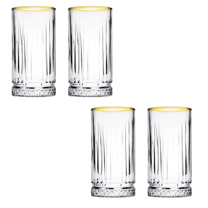 Glas sæt med 4 glas - fra Pasabahce Golden Touch Elysia - Løven Home