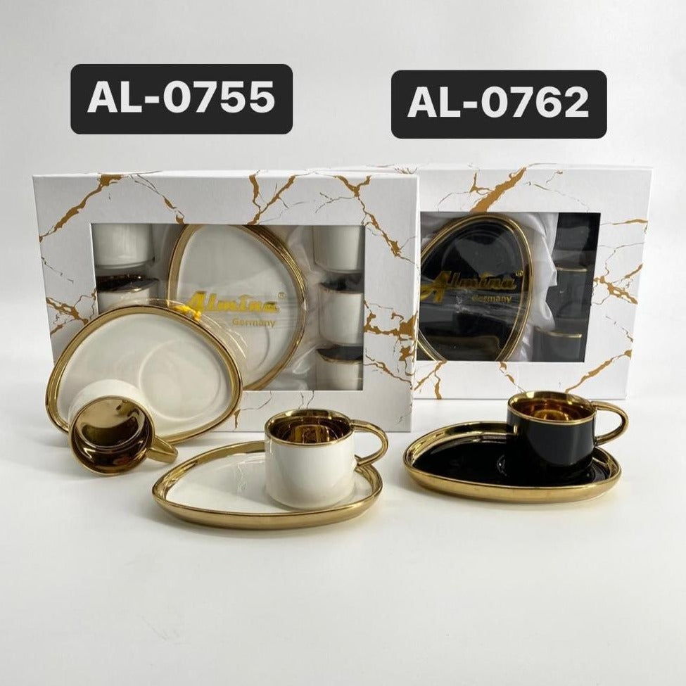Tyrkisk/Arabisk Kaffekopper Med Guldkant 6 stk. fra Almina - Løven Home