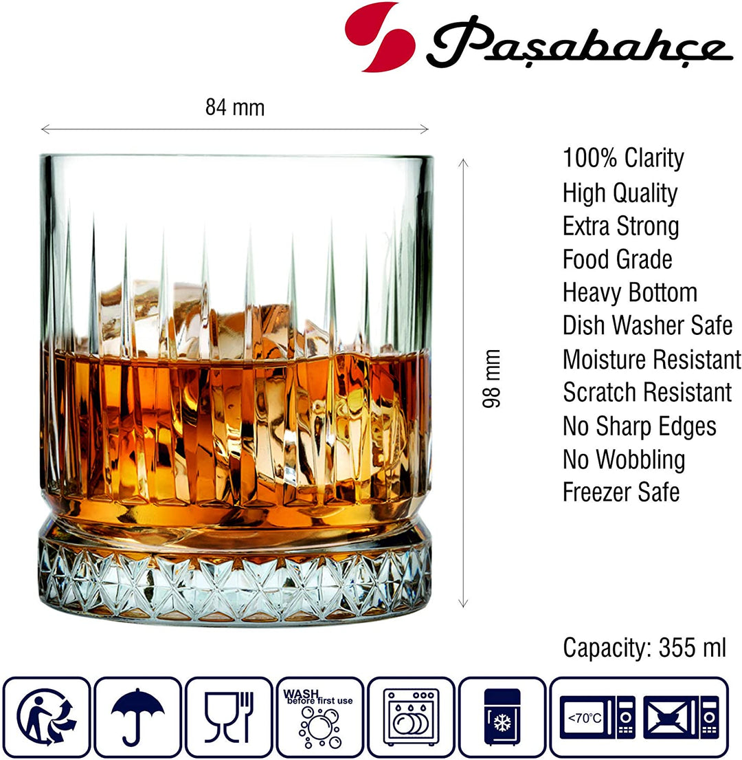 Sodalime Drikkeglassæt 4 stk. 355 ml. - fra Pasabahce Elysia - Løven Home