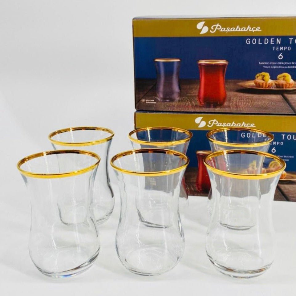 Teglassæt 6 stk. - Golden Touch Tempo kop - Løven Home