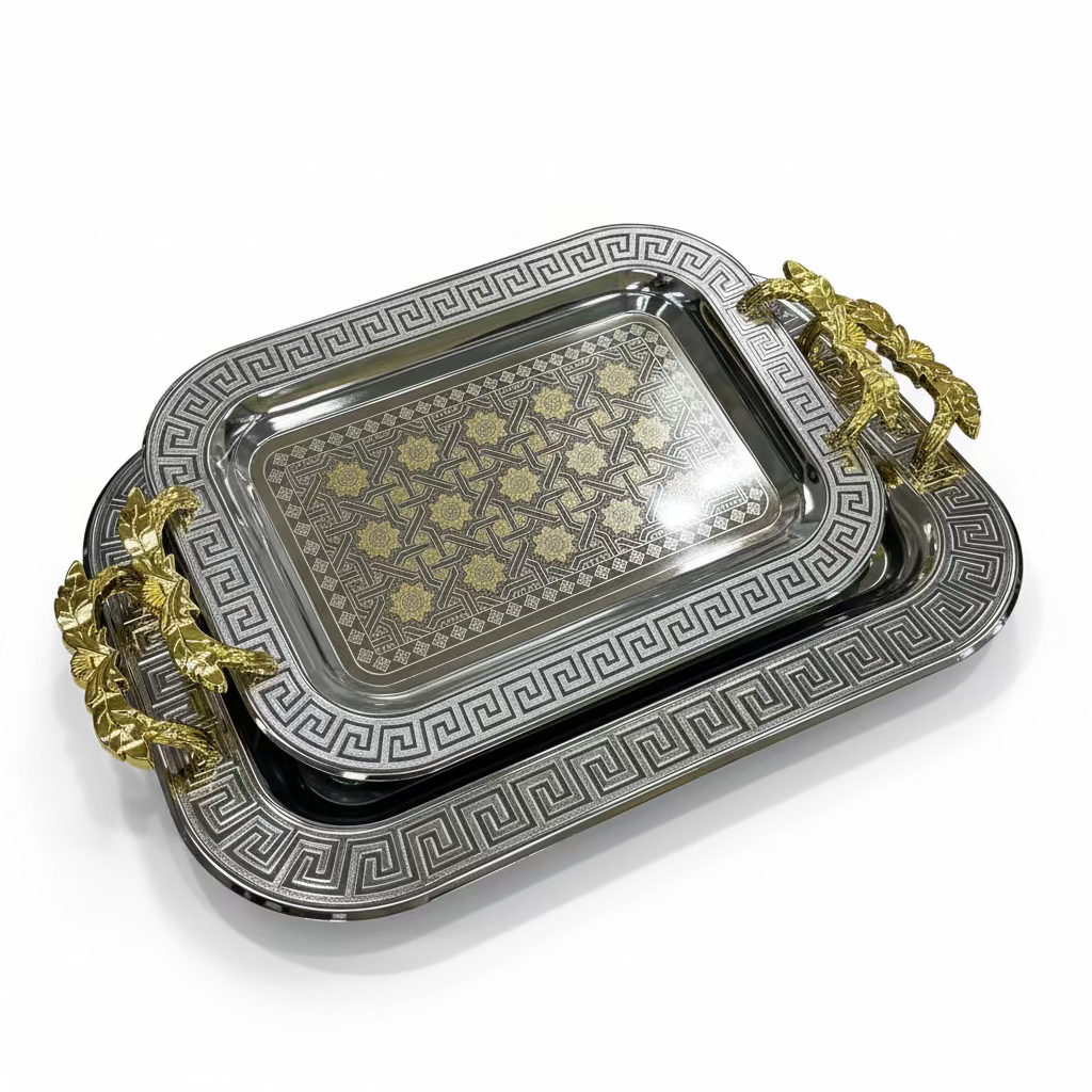 Duygu Sølv/Guld Metalbakkesæt 2 stk. | 3 Varianter