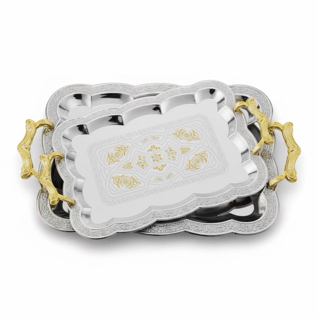 Duygu Sølv/Guld Metalbakkesæt 2 stk. | 3 Varianter