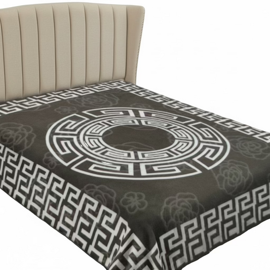 Frank & Müller Mink Sengetæppe (Battaniye) 190x230 cm - Brun/Hvid