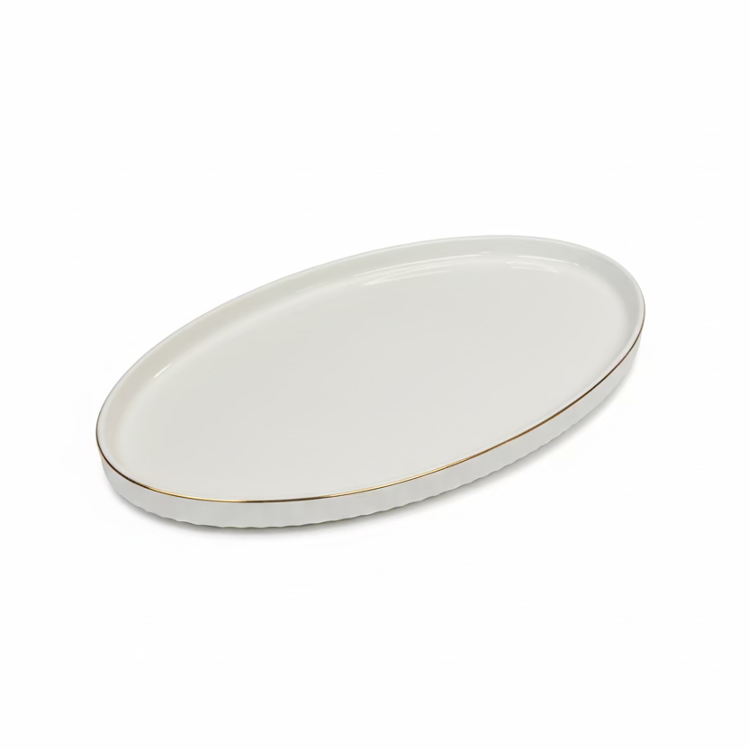 Alara Vera Porcelænssæt 6 Personer - 28 dele - Hvid/Guld